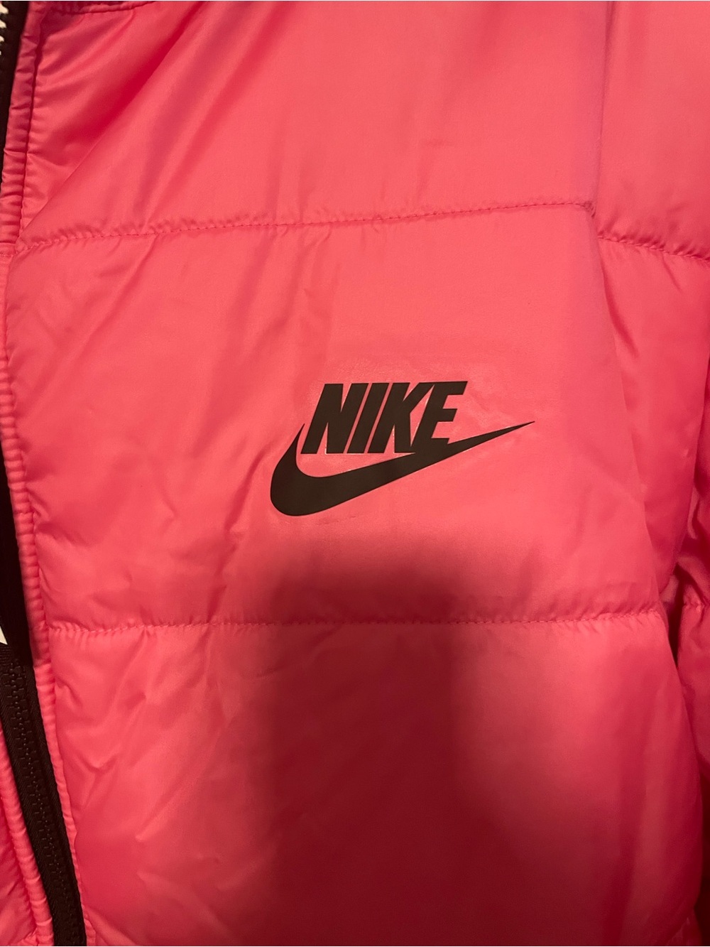 Nike Hot Pink Therma-FIT Quilted Jacket with Hood - Picture 3 of 4